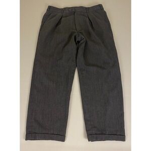 BOSS Hugo Boss Wool Dress Pants Men's‎ size 36x28 Pleated Gray Trousers Career *